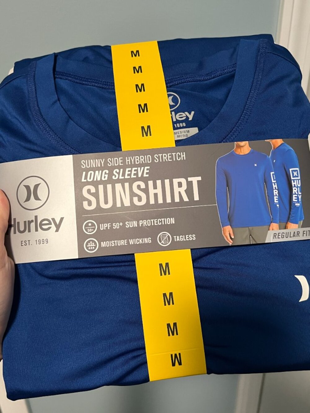 Blue Longsleeve Hurley Sunshirt Mens' Medium - New In Package